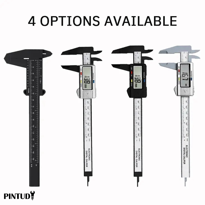 Digital Caliper 150Mm Stainless Steel - Calibrador Vernier de plástico para estudiantes,