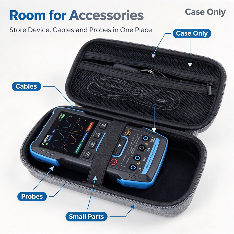 Estuche rígido para transporta - Fnirsi Digital Oscilloscope Handheld reseña y precio